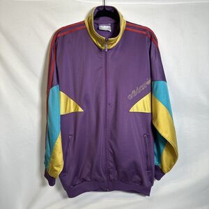 VTG adidas Multicolor Bomber Sweatshirt Full-Zip Sz XL